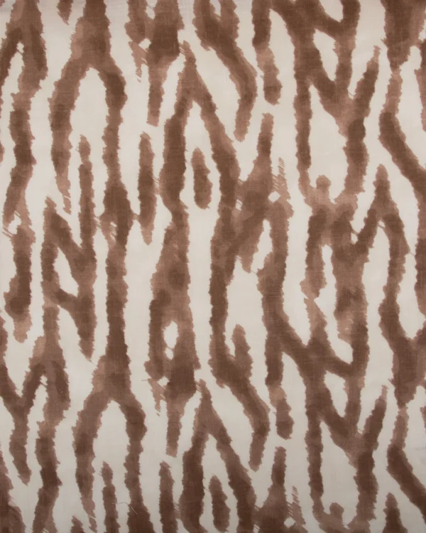 Printed Viscose Twill Fabric – Brown Abstract Pattern | 150₹/M