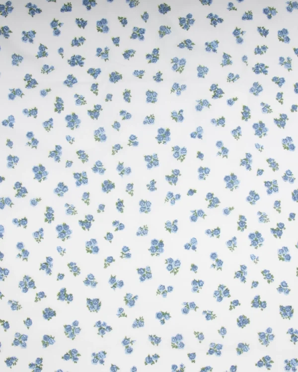 Printed 60s Cambric (Blue Floral Mini Print) 125₹/M