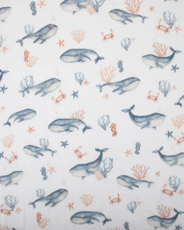 Printed Cotton Double Cloth (Ocean Life Theme) 125₹/M