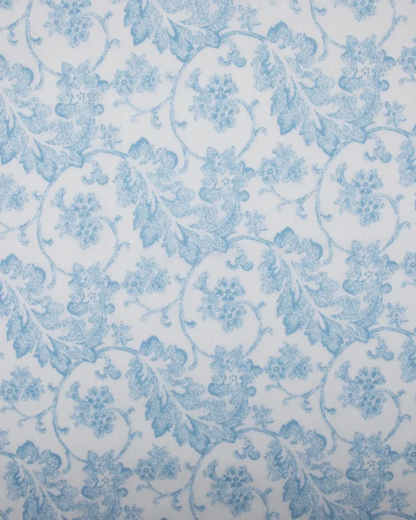 Printed Cotton Swiss Dot (Blue Floral Vine) 125₹/M