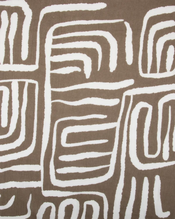 Printed Cotton Crepe (Earthy Abstract Lines) 125₹/M
