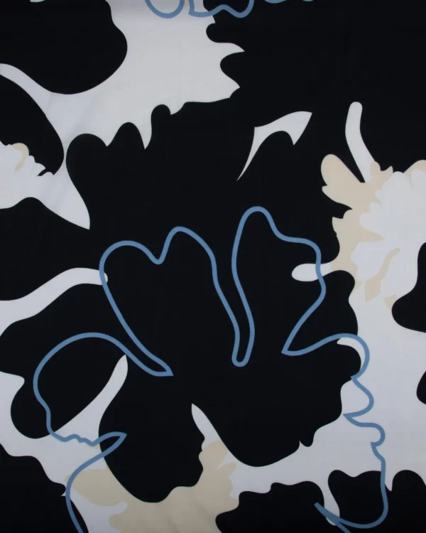 Printed Cotton Viscose (Modern Abstract Floral Pattern) 125₹/M