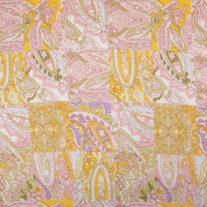 Printed Cotton Viscose (Pastel Paisley & Floral Fusion Pattern) 125₹/M