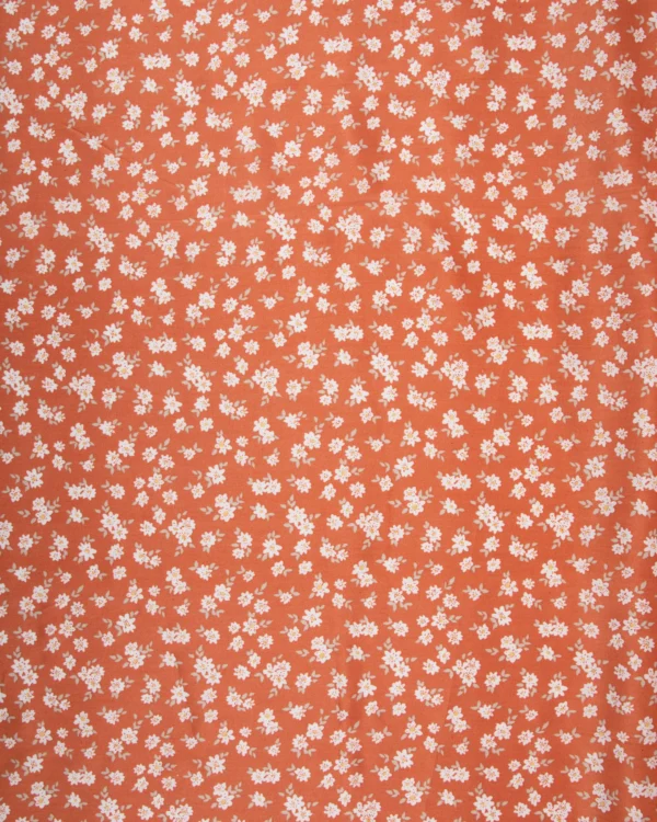 Printed 30s Rayon (Delicate Floral Rust) 199₹/M